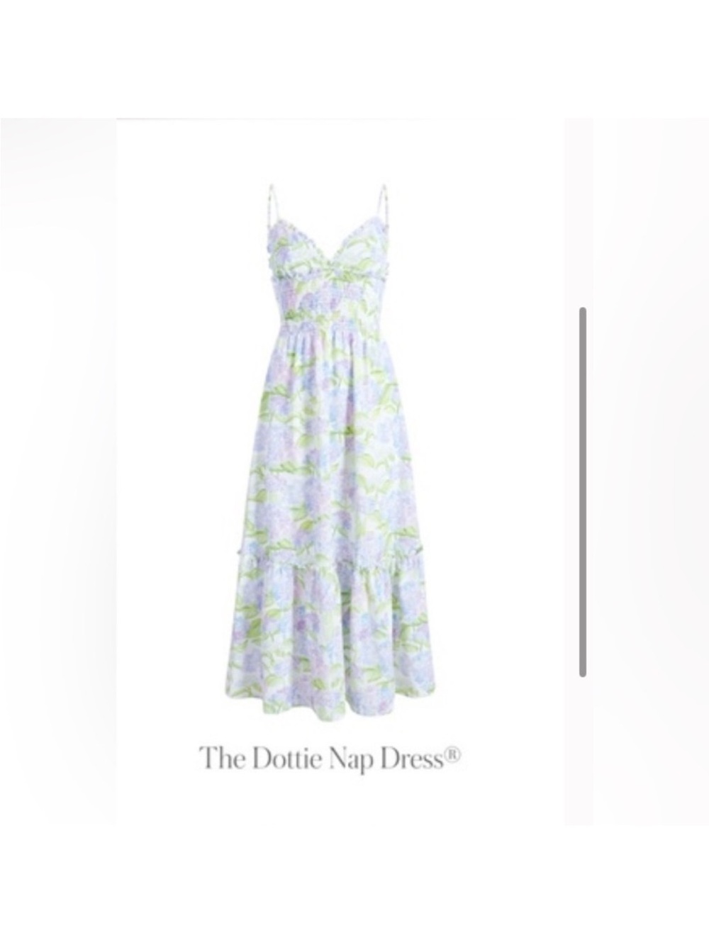 Hill House Dottie Nap Spaghetti-Strap Floral Maxi — Lavender & Light Green